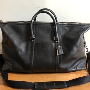 Coach Black Leather Travel Bag